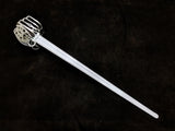 Custom Black Fencer V6 Basket Hilted Broad Sword Trainer - Edge Shaped