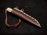 Viking Small Seax Knife with Engraved Bone Handle