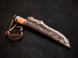 Viking Small Seax Knife with Wood & Bone Handle