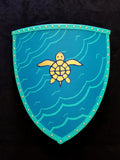 DAC Custom - Painted Heater Shield with Sea Turtle