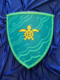 Custom - Painted Heater Shield with Sea Turtle