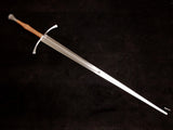 Steel Series - Custom Black Fencer Longsword with Faceted Pomel and Horned Guard