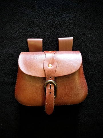 Leather Belt Pouch with buckle