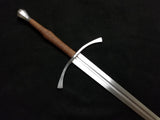 Steel Series - Custom Black Fencer Longsword with Faceted Pomel and Horned Guard