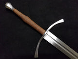 Steel Series - Custom Black Fencer Longsword with Faceted Pomel and Horned Guard