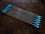 Cedar Target Point Arrows - Blue - made to order