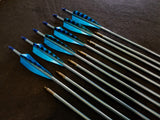 Cedar Target Point Arrows - Blue - made to order