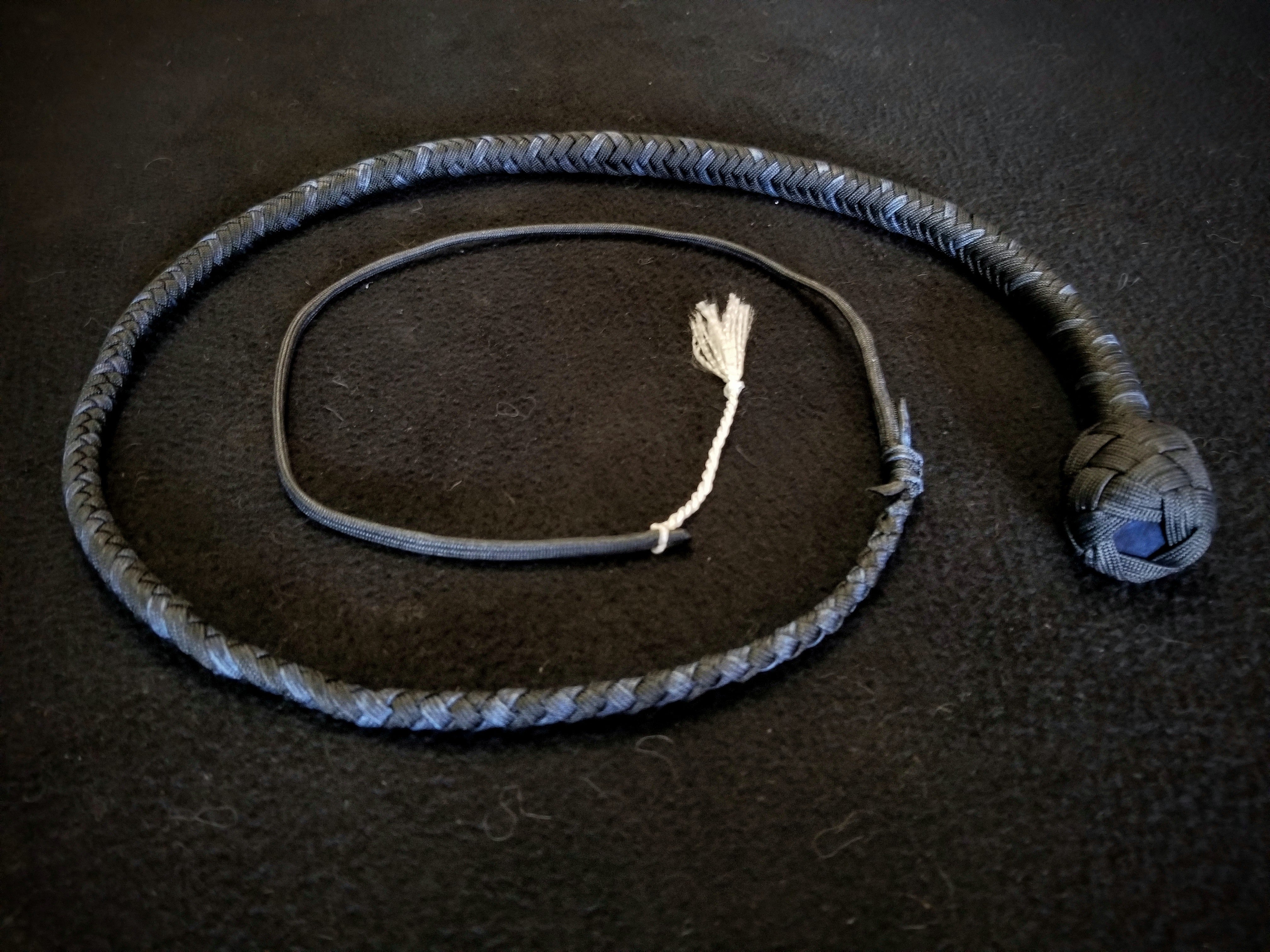 3 Foot Paracord Pocket Whip - Navy Blue / Black