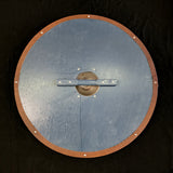 Standard - Viking Round Shield - Stained With Leather Tacked Edge