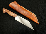 Custom - Seax Knife w/ African Hard Wood Handle with Sheath
