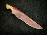 Custom - Bowie Knife w/ Basic Leather Sheath - Small