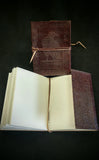 Large Etched Raven Leather Book