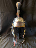 Roman Gallic Helmet, Black and White Crest