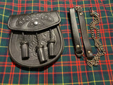 Leather Sporran with Celtic Knotwork & Snap Closure