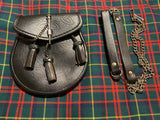 Leather Sporran with Celtic Knotwork & Pin Closure