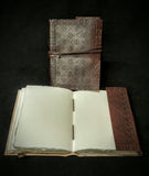 Medium Flower Etched Leather Book